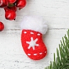 Christmas Theme Stocking Brooch Needle Felting Kit DIY-K055-08-1
