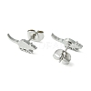 Non-Tarnish Cute Little Animal Theme 304 Stainless Steel Stud Earrings EJEW-B041-03I-P-2