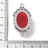 Gothic Style Oval with Skull Alloy Resin Pendants PALLOY-V007-04AS-01-3