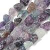 Raw Rough Natural Colorful Fluorite Beads Strands G-M453-D11-2
