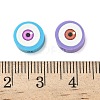 Printed Handmade Polymer Clay Beads CLAY-I016-06-3