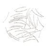 Brass Texture Curved Tube Beads KK-H250-01B-S-1