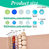 350Pcs 10 Styles Baking Paint Transparent Glass Beads GLAA-PH0004-60-2
