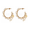 Glass Pearl Beads Stud Earrings X1-EJEW-TA00003-5