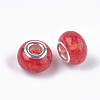 Crackle Resin European Beads RPDL-S012-B12-2