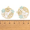 Rack Plating Alloy Enamel Pendants FIND-A040-07B-G-4