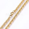 304 Stainless Steel Lumachina Chain Necklaces NJEW-P226-08G-01-2