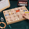 1 Set 24-Slot Wood Necklace Display Organizer Case with Velvet NDIS-SP0001-02-3
