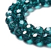 Electroplate Transparent Glass Beads Strands EGLA-A035-T8mm-A12-3