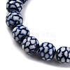 Handmade Blue and White Porcelain Beads Strands PORC-I027-03D-3