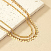 Alloy Disc Tassel Twisted Chain Double Layer Necklaces for Women FS-WG469BC-01-3