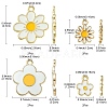 8Pcs 4 Styles Alloy Enamel Charms ENAM-YW0003-11-3