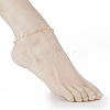 Faceted Glass Beaded Anklets AJEW-AN00379-03-4