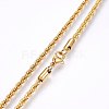 304 Stainless Steel Rope Chain Necklaces NJEW-F226-03G-01-2