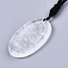 Natural Gemstone Pendant Necklaces NJEW-S421-034-4