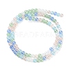 Transperant Electroplate Glass Beads Strands X-GLAA-P056-4mm-B02-2