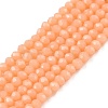 Opaque Solid Color Glass Beads Strands EGLA-T021-02J-1
