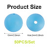50Pcs Food Grade Eco-Friendly Silicone Beads SIL-TA0002-89I-3