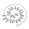 Butterfly Link Chain Waist Chains with Resin AJEW-CJC0006-02AS-1