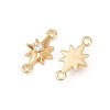 Brass Pave Clear Cubic Zirconia Connector Charms KK-H524-14G-2