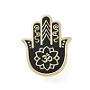 Lotus Hamsa Hand Alloy Enamel Pin Brooch JEWB-R268-10-1