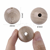 Natural Beech Wood Beads LS-WOOD-T020-01D-3