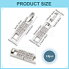 10Pcs Brass Micro Pave Clear Cubic Zirconia Watch Band Clasps KK-PH0014-30P-2
