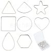 80Pcs 8 Styles Brass Linking Rings KK-CN0002-10A-1