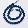 Electroplate Natural Druzy Agate Beads Strands X-G-G708-6mm-03-2