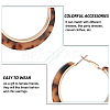 ANATTASOUL 4 Pairs 4 Colors Cellulose Acetate(Resin) Hoop Earrings with Alloy Pins EJEW-AN0004-51-3