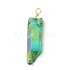 20Pcs Electroplated Natural Quartz Crystal Pendants PALLOY-AB00141-2