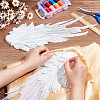 Wing Pattern Polyester Embroidered Lace Appliques DIY-WH0530-95-3