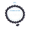 SUNNYCLUE Natural Black Agate Round Beads Stretch Bracelets BJEW-PH0001-8mm-01-3