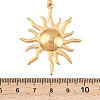 304 Stainless Steel with ABS Imitation Pearl Sun Pendant Necklaces NJEW-Z107-01G-5