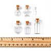 10Pcs 5 Styles Glass Wishing Bottle CON-FS0001-03-6