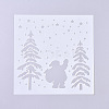 Christmas Theme Plastic Reusable Drawing Painting Stencils Templates DIY-G027-E01-2