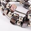 Shell Beads Wrap Bracelets BJEW-JB01609-3