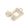 Rack Plating Brass with Cubic Zirconia Pendants KK-Q018-06G-2