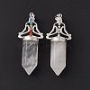 Natural Quartz Crystal Big Pointed Pendants G-I342-01P-12-3