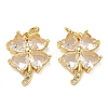 Brass Micro Pave Cubic Zirconia with Glass Pendants CU-CBA6E4E-11G-D-1