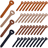 40Pcs 4 Colors Cowhide Zipper Puller Head PURS-GF0001-08-1