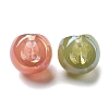 Plating Iridescent Acrylic Beads OACR-R256-02-3