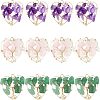 SUPERFINDINGS 12Pcs 3 Styles Natural Gemstone Pendants FIND-FH0004-67-1