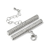 Brass Cubic Zirconia Chain Extender KK-F893-01P-2