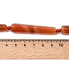 Natural Dyed & Heated Red Agate Beads Strands G-T151-A02-01A-5