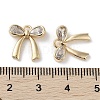 Brass Micro Pave Clear Cubic Zirconia Charms KK-G491-29G-3