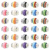 20Pcs Lantern-Shaped Striped Pattern Resin Rhinestone Beads KK-YW0003-92-1