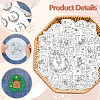 4 Sheets 11.6x8.2 Inch Stick and Stitch Embroidery Patterns DIY-WH0455-227-7