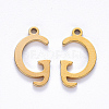 PVD Vacuum Plating 201 Stainless Steel Charms STAS-R105-G-G-1