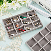 12 Grids Rectangle Wood Covered with Velvet Jewelry Trinket Display Trays AJEW-WH20054-062F-02-3